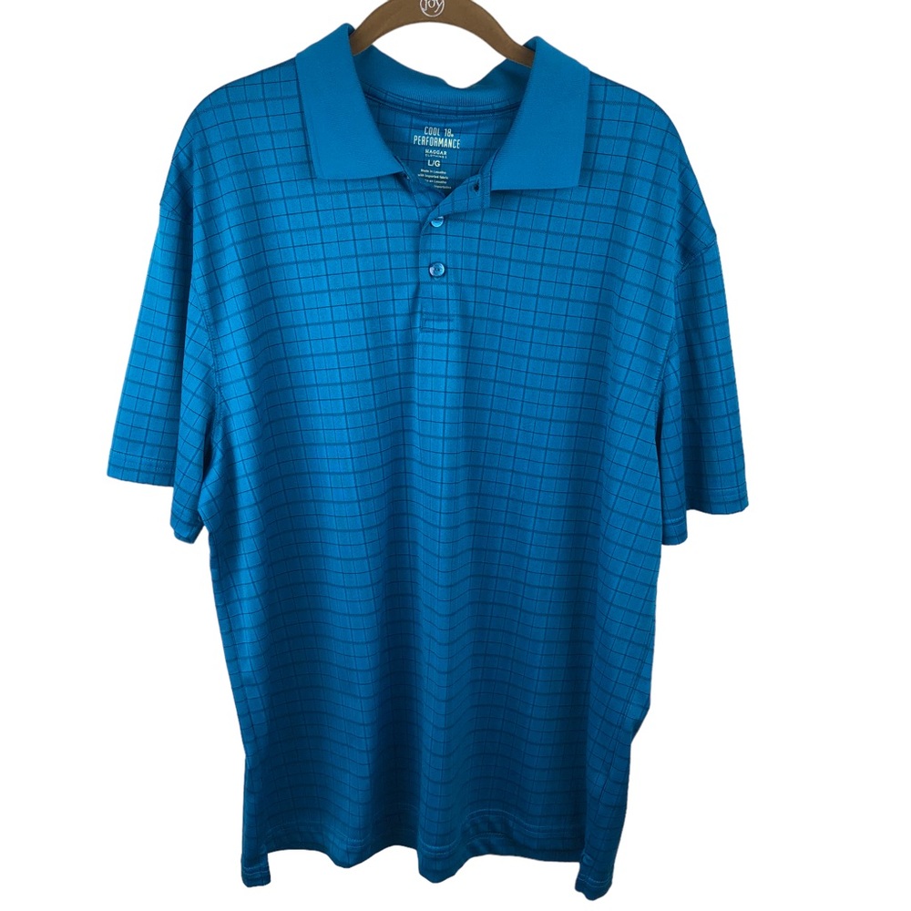 Haggar Cool 18 Performance Golf Polo Shirt Mens Size Large